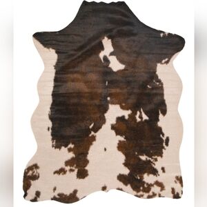 🤎🔹️LOLOI 🔹️Elegant Beige Multi 5x7  Faux Cowhide Area  Rug